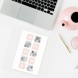Trendy Collage Photo & Pastel Pink Best Mommy Gift Post-it Notes