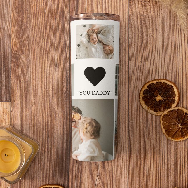 Trendy Collage Photo & We Love You Daddy Gift Thermal Tumbler (Creator Uploaded)