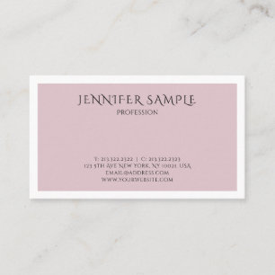 Trendy Color Modern Sophisticated Clean Plain Business Card