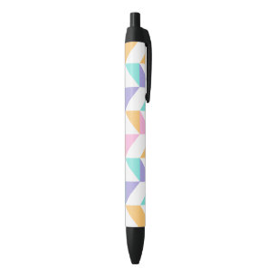 Trendy Colorful Geometric Shapes – Modern Style Black Ink Pen