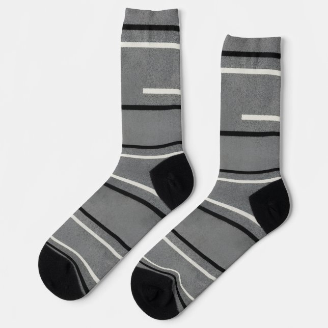 Trendy Colorful Patterned  Socks (Left)