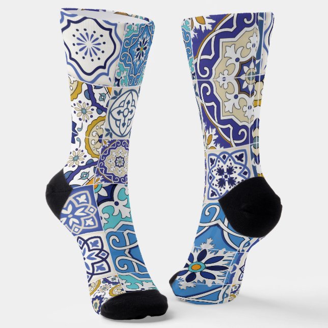 Trendy Colorful Patterned  Socks (Angled)