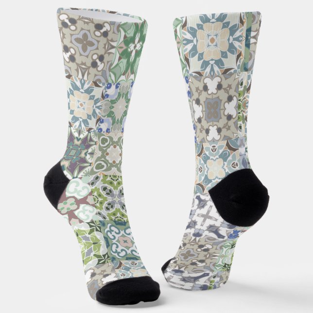 Trendy Colorful Patterned  Socks (Angled)