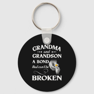 Trendy Coloring Grandma And Grandson A Bond That C Keychain