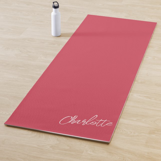 Trendy Colors Personalized Script  Yoga Mat (In Situ)