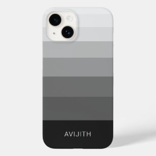 Trendy Colour Blocks Black Grey customizable signs Case-Mate iPhone 14 Case