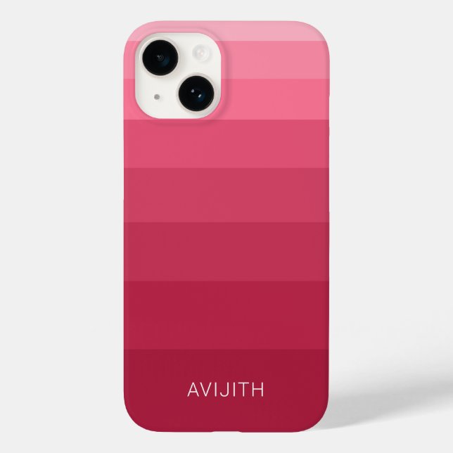 Trendy Colour Blocks Magenta Pink customizable sig Case-Mate iPhone Case (Back)