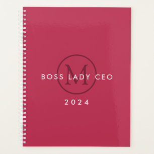Trendy Colour of the Year Monogram 2024 Boss Lady Planner