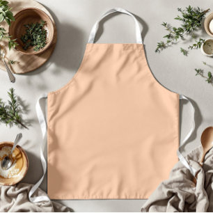 Trendy Colour Peach Fuzz Solid Colour Elegant Apron