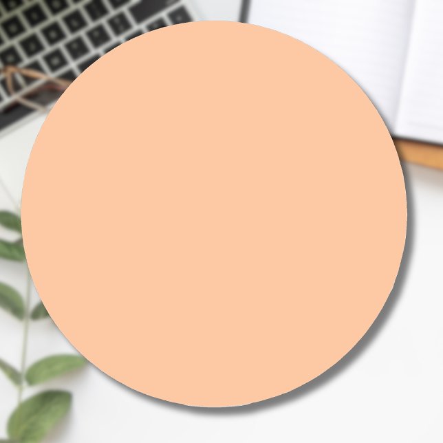Trendy Colour Peach Fuzz Solid Colour | Elegant Classic Round Sticker (Creator Uploaded)