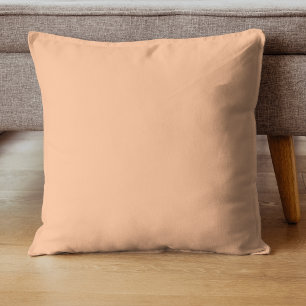 Trendy Colour Peach Fuzz Solid Colour Elegant Throw Pillow