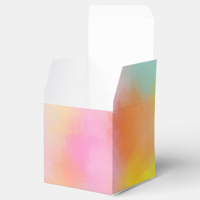 Trendy Colourful Abstract Art Elegant Modern Favor Box (Opened)