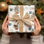 Trendy Colourful Christmas Pattern | Watercolor Wrapping Paper<br><div class="desc">Trendy Colourful Christmas Pattern | Watercolor</div>