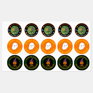 Trendy Colourful Collection Of Halloween Stickers