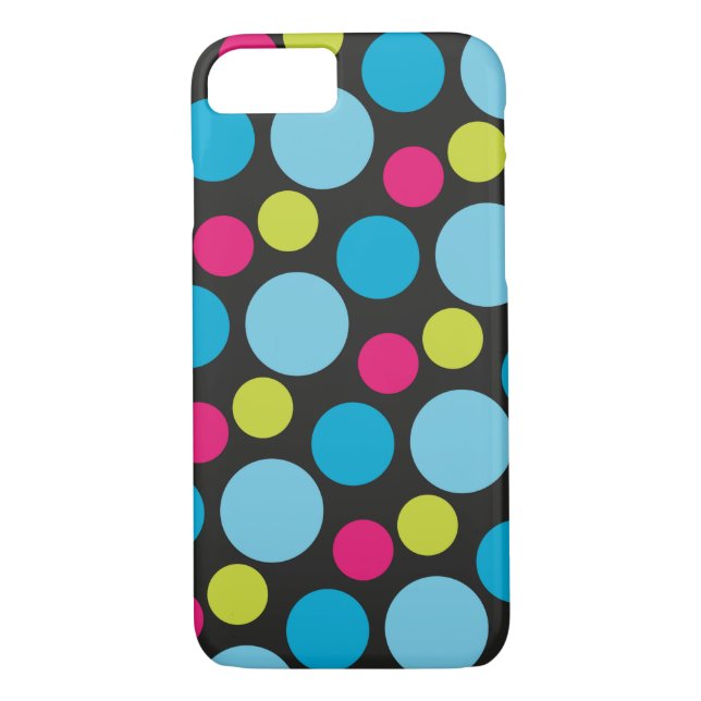 Trendy Colourful Dots Pattern Modern Whimsical Fun Case-Mate iPhone Case (Back)