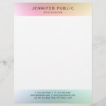 Trendy Colourful Elegant Modern Simple Template Letterhead<br><div class="desc">Trendy Colourful Elegant Modern Simple Template Professional Letterhead.</div>