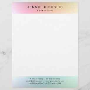 Trendy Colourful Elegant Modern Simple Template Letterhead
