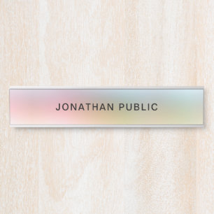 Trendy Colourful Elegant Modern Template Yellow Door Sign