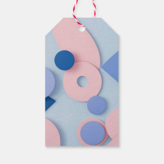 Trendy Colourful Geometric Party gift tag