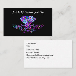 Trendy Colourful Jeweller Theme Business Cards