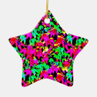 Trendy Colourful Leaves Wall Abstract Ceramic Ornament