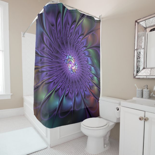 Trendy Colourful Modern Abstract Fractal Flower (In Situ)