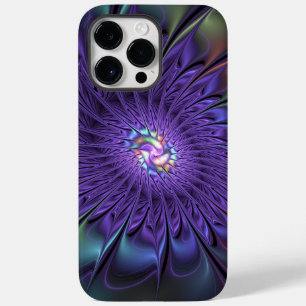 Trendy Colourful Modern Abstract Fractal Flower Case-Mate iPhone 14 Pro Max Case