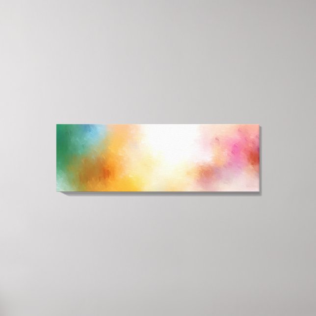 Trendy Colourful Modern Abstract Yellow Red Blue Canvas Print (Front)