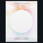 Trendy Colourful Modern Minimalist Template Letterhead<br><div class="desc">Trendy Colourful Modern Minimalist Template Professional Letterhead.</div>