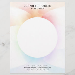 Trendy Colourful Modern Minimalist Template Letterhead