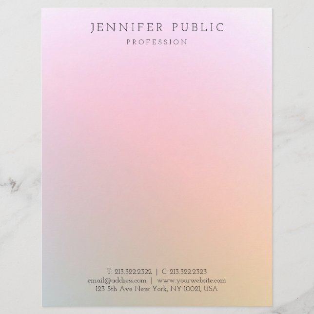 Trendy Colourful Modern Professional Template Letterhead (Front)