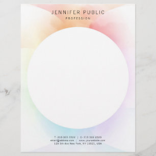 Trendy Colourful Modern Simple Design Template Letterhead