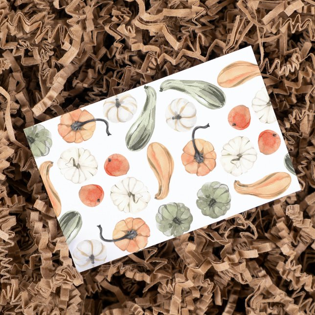 Trendy Colourful Pumpkin Pattern | Autumn Vibes Business Card (Creator Uploaded)