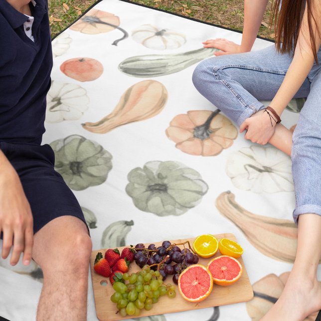 Trendy Colourful Pumpkin Pattern | Autumn Vibes Fleece Blanket (Creator Uploaded)