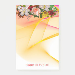 Trendy Colourful Roses Flowers Floral Watercolor Post-it Notes