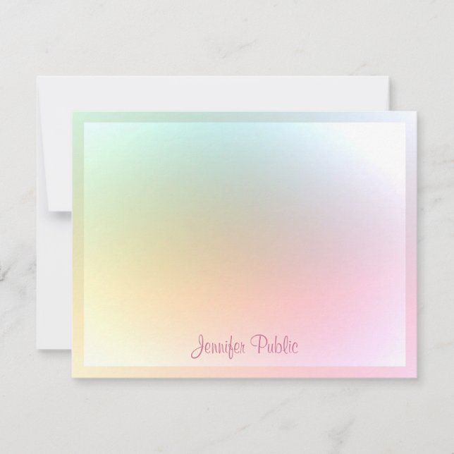 Trendy Colourful Template Calligraphed Script Text (Front)