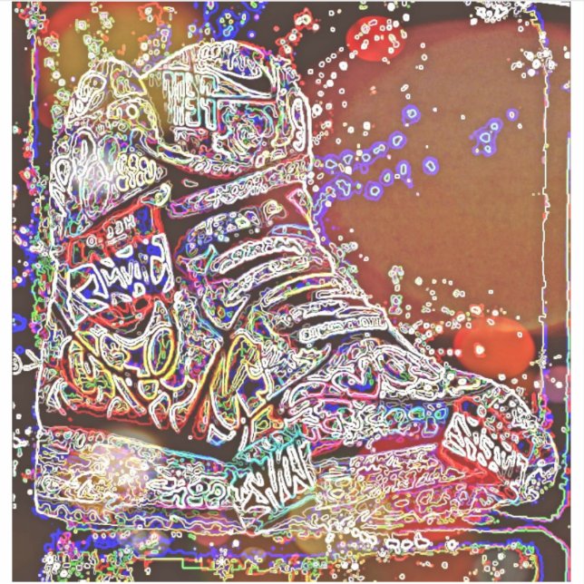 Trendy colourful watercolor graffiti Sneakers (Front)