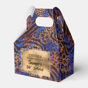 Trendy Colourful Zebra Animal Print  Favour Box