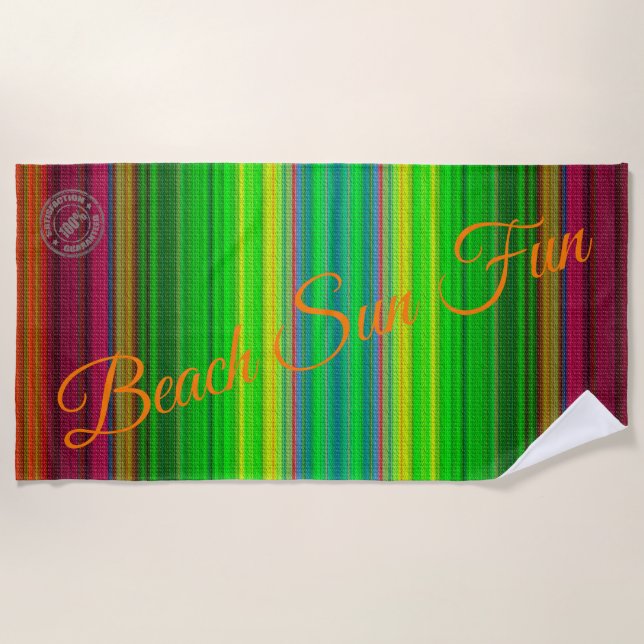 Trendy Colours Beach Towel (Front)