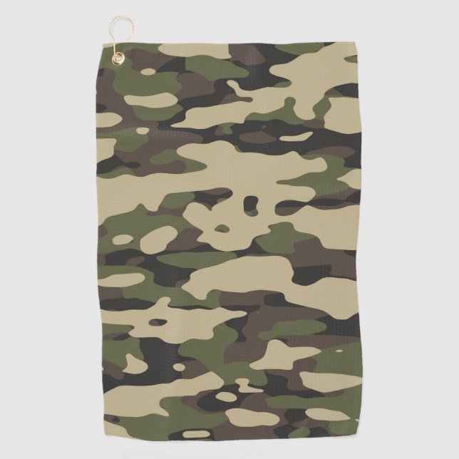Trendy Colours Camouflage Abstract Pattern Golf Towel (Front)