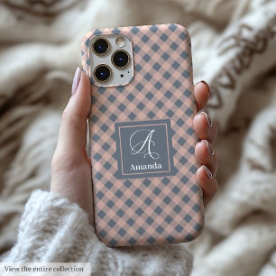 Trendy Colours iPhone Case Coral Grey Clear Accent