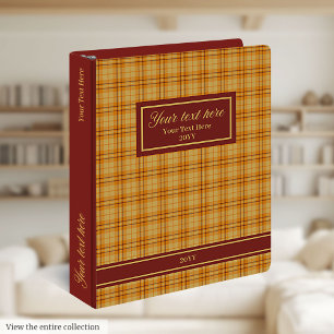Trendy Colours School Binder Custom Name Fall Plai