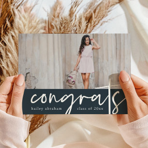 Trendy Congrats Photo Graduation Party Invitation