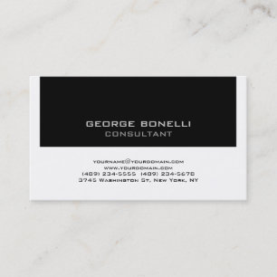 Trendy Contemporary Black & White Business Card