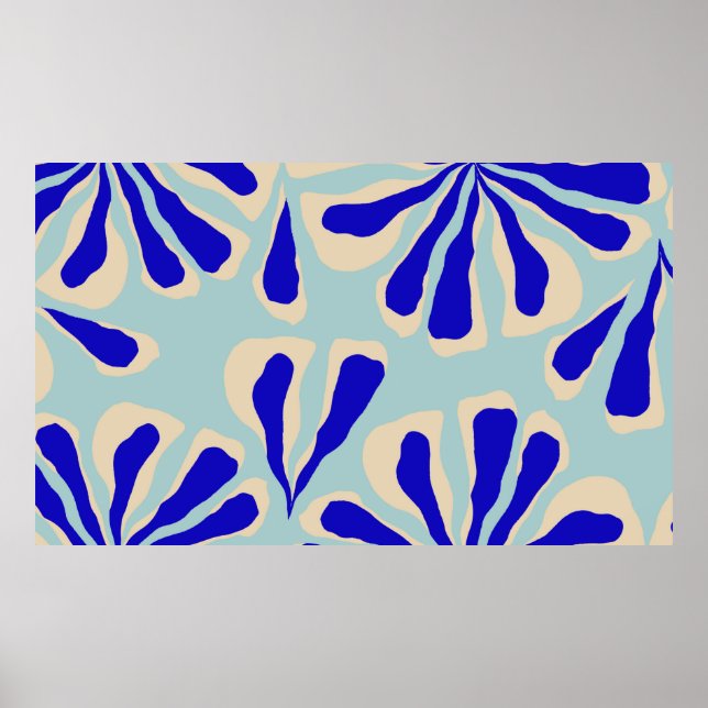 Trendy contemporary floral seamless pattern. poster (Front)