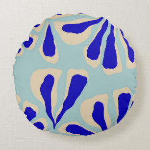 Trendy contemporary floral seamless pattern. round pillow
