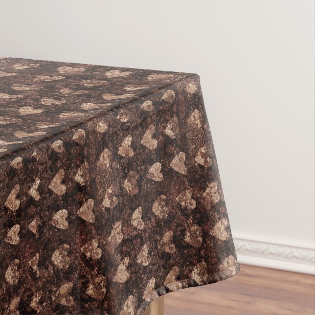 Trendy Contemporary Heart Pattern Christmas Tablecloth (In Situ)