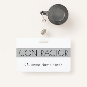 Trendy "CONTRACTOR" Badge