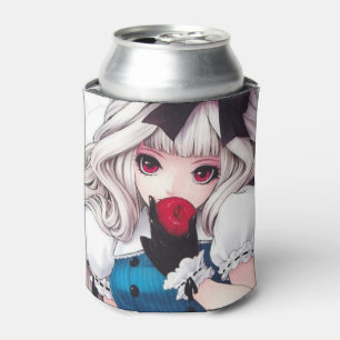 Trendy & Cool Anime Girl w/Personalization Can Cooler
