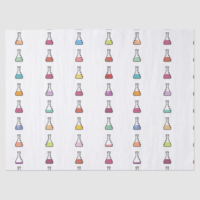 Trendy cool Chemistry Beaker illustration Tissue Paper (Front)